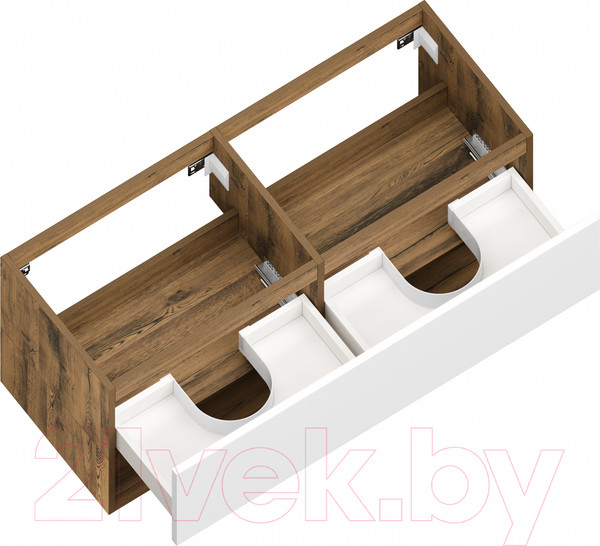 Изображение товара Тумба под умывальник ЗОВ Кито-2 120 / 2K120LA0MWM (аттик/белый матовый)