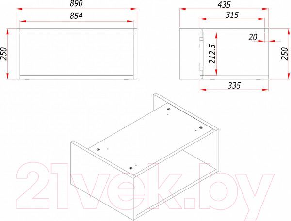 Изображение товара Тумба под умывальник ЗОВ Кито-2 90 / 2K90LW0MRM (белый/тростник)