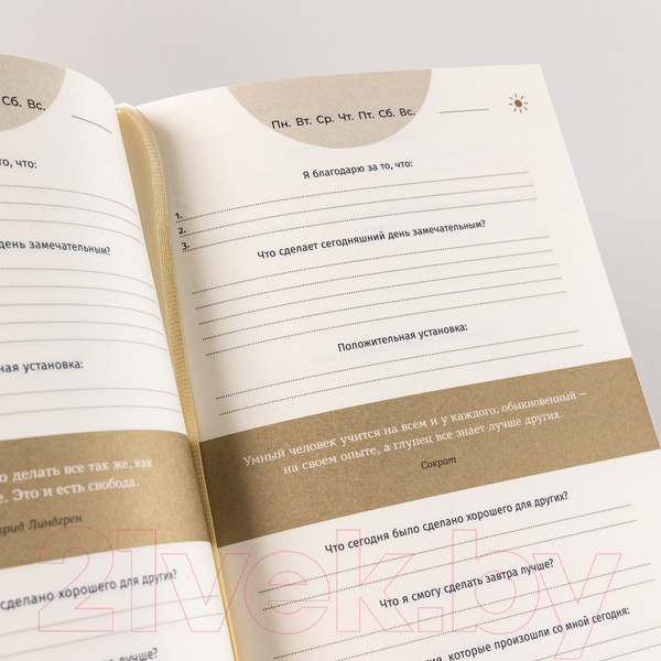 Изображение товара Мотивационный ежедневник Альпина 6 минут Pure. Ежедневник, который изменит вашу жизнь (9785961483857 / Спенст Д.)