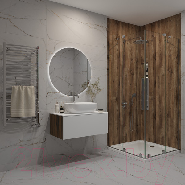 Изображение товара Тумба под умывальник ЗОВ Кито 70 / K70LA0MWMC (аттик/белый матовый)