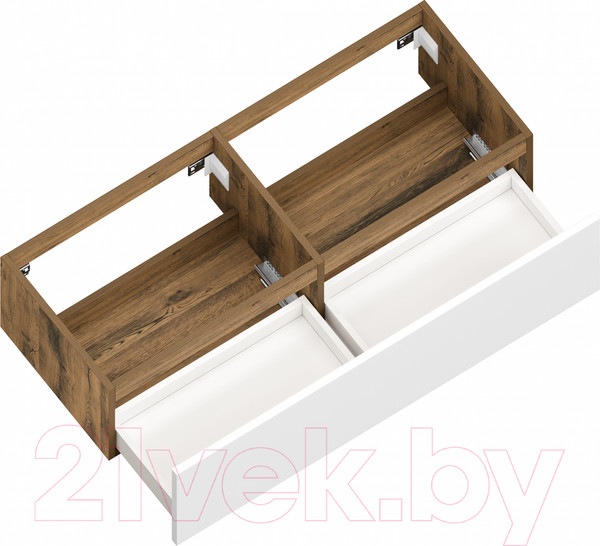 Изображение товара Тумба под умывальник ЗОВ Кито 120 / K120LA0MWMC (аттик/белый матовый)