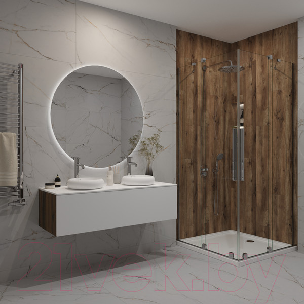 Изображение товара Тумба под умывальник ЗОВ Кито 120 / K120LA0MWMC (аттик/белый матовый)