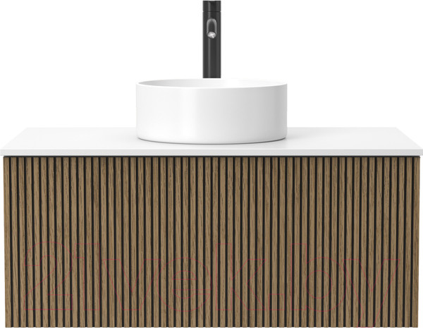 Изображение товара Тумба под умывальник ЗОВ Кито 80 / K80LW0MRMC (белый/тростник)