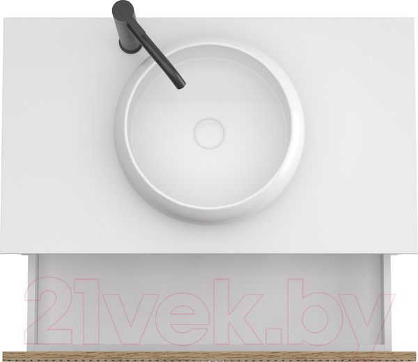 Изображение товара Тумба под умывальник ЗОВ Кито 90 / K90LW0MRMC (белый/тростник)