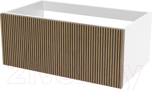Изображение товара Тумба под умывальник ЗОВ Кито 100 / K100LW0MRMC (белый/тростник)