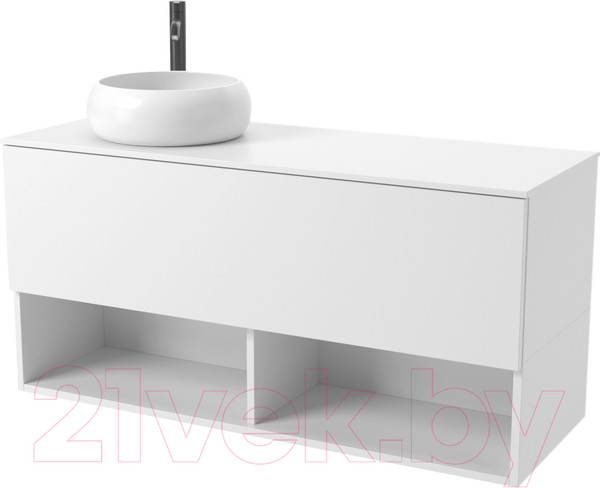 Изображение товара Тумба под умывальник ЗОВ Кито-2 120 / 2K120LW0MWMC (белый матовый)