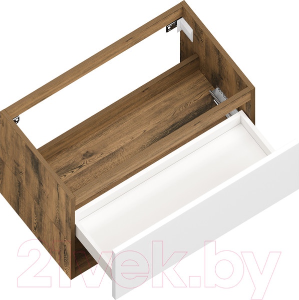 Изображение товара Тумба под умывальник ЗОВ Кито-2 60 / 2K60LA0MWMC (аттик/белый матовый)