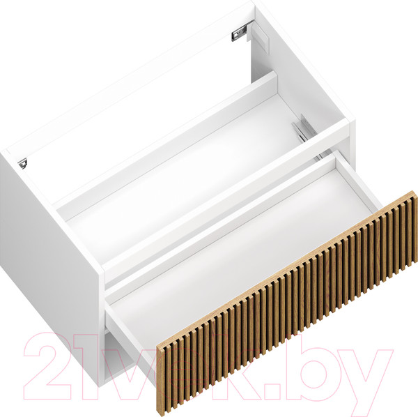 Изображение товара Тумба под умывальник ЗОВ Кито-2 70 / 2K70LW0MRMC (белый/тростник)