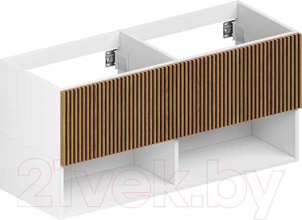 Изображение товара Тумба под умывальник ЗОВ Кито-2 120 / 2K120LW0MRMC (белый/тростник)