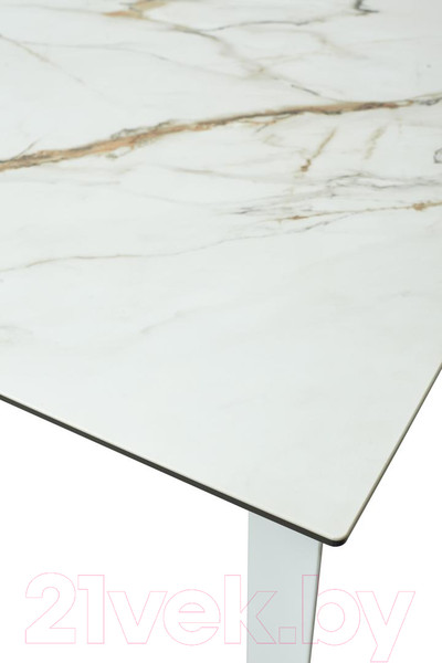 Изображение товара Обеденный стол M-City Cremona 160 KL-188 / DECDF501TKL188WHT160 (контрастный мрамор/белый)