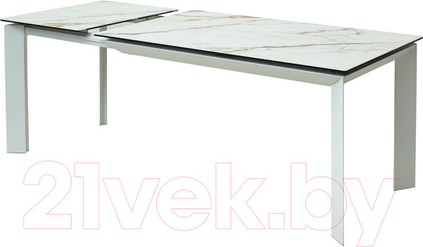 Изображение товара Обеденный стол M-City Cremona 160 KL-188 / DECDF501TKL188WHT160 (контрастный мрамор/белый)