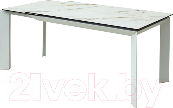 Изображение товара Обеденный стол M-City Cremona 160 KL-188 / DECDF501TKL188WHT160 (контрастный мрамор/белый)