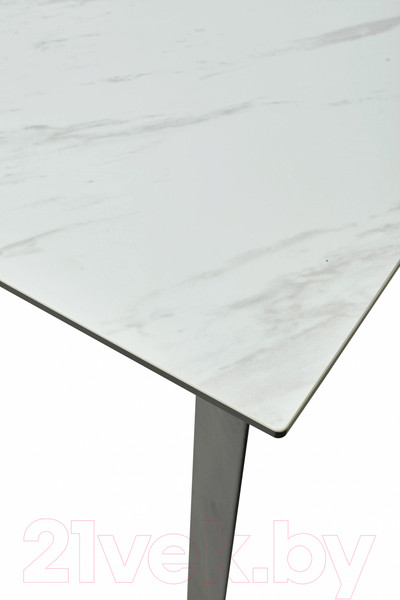 Изображение товара Обеденный стол M-City Cremona 160 KL-99 / DECDF501TKL99BLK160 (белый мрамор матовый/черный)