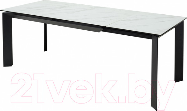 Изображение товара Обеденный стол M-City Cremona 160 KL-99 / DECDF501TKL99BLK160 (белый мрамор матовый/черный)