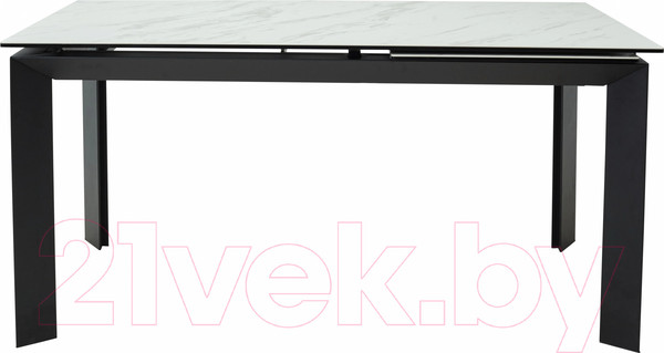 Изображение товара Обеденный стол M-City Cremona 160 KL-99 / DECDF501TKL99BLK160 (белый мрамор матовый/черный)