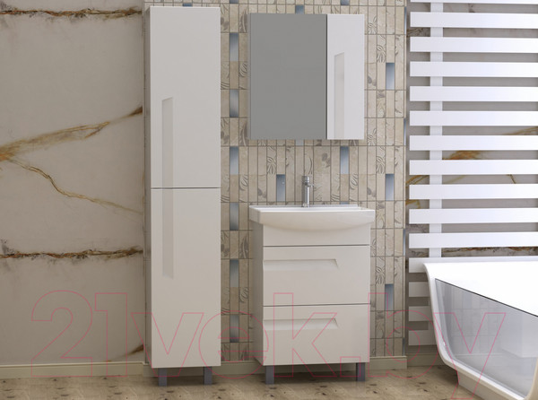Изображение товара Шкаф с зеркалом для ванной АВН Ливорно 60 / 33.15