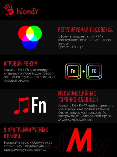 Изображение товара Клавиатура A4Tech Bloody B310N
