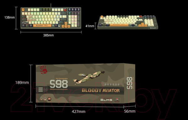 Изображение товара Клавиатура A4Tech Bloody S98 Aviator