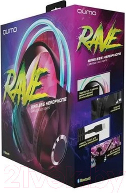 Изображение товара Беспроводные наушники Qumo Party Rave ВТ 0076 / Q40443 (черный/серый)