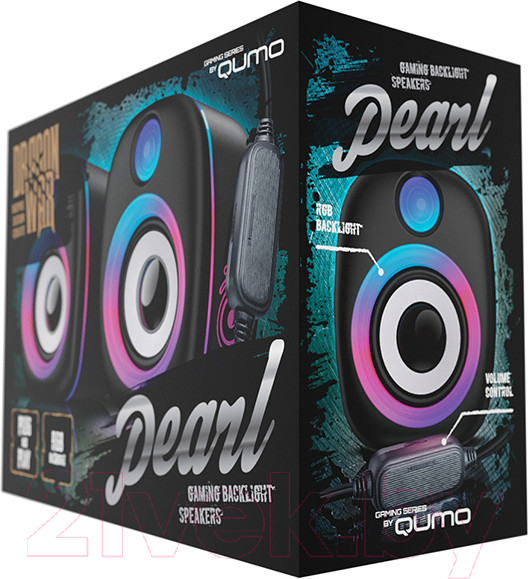 Изображение товара Мультимедиа акустика Qumo 2.0 Pearl AS010 / Q39644 (черный)