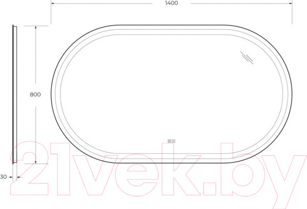 Изображение товара Зеркало Cezares CZR-SPC-GIUBILEO-1400-800-TCH-WARM