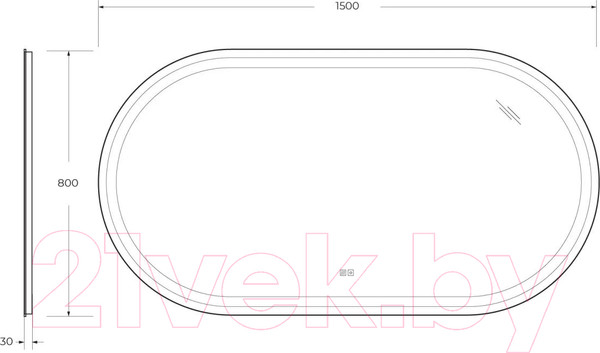Изображение товара Зеркало Cezares CZR-SPC-GIUBILEO-1500-800-TCH-WARM