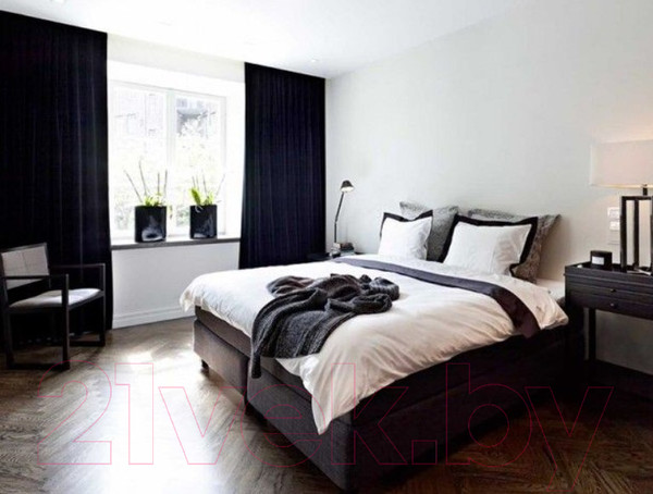 Изображение товара Комплект штор Модный текстиль 112MTBARHAT40 (250x200, 2шт, черный)