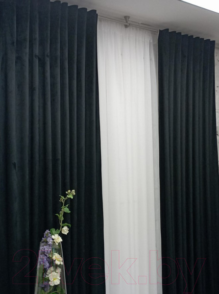 Изображение товара Комплект штор Модный текстиль 112MTBARHAT40 (250x200, 2шт, черный)