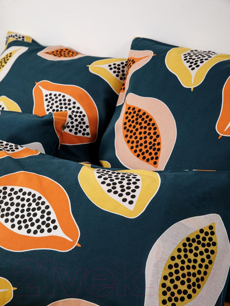 Изображение товара Комплект постельного белья Ночь нежна Папайя Стандарт 1.5сп 70x70 / 70946-1+70648-17