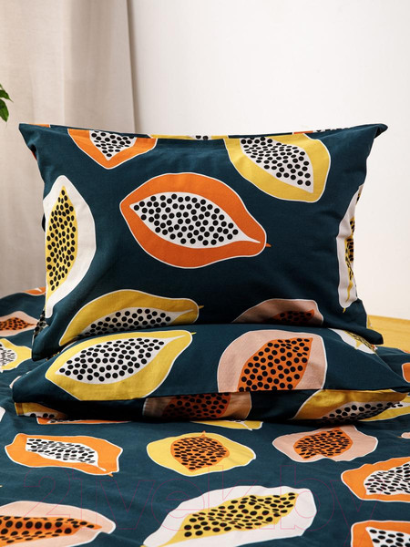 Изображение товара Комплект постельного белья Ночь нежна Папайя Стандарт 1.5сп 70x70 / 70946-1+70648-17