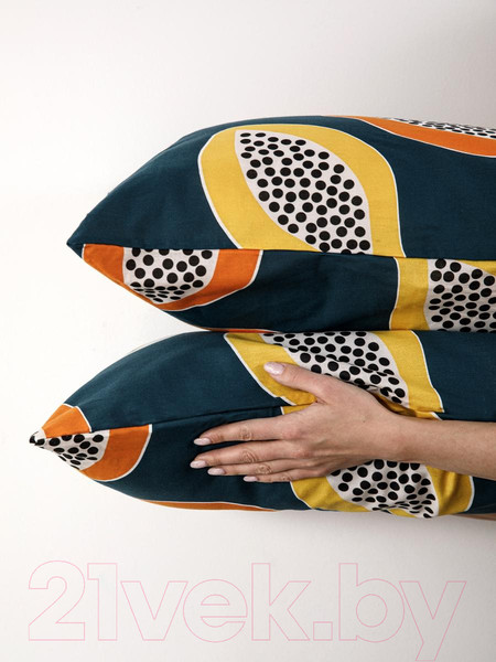 Изображение товара Комплект постельного белья Ночь нежна Папайя Стандарт 1.5сп 70x70 / 70946-1+70648-17