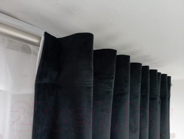 Изображение товара Комплект штор Модный текстиль 112MTBARHAT40 (260x200, 2шт, черный)