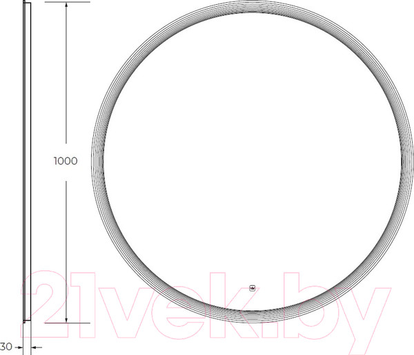 Изображение товара Зеркало Cezares CZR-SPC-ECO-1000-LED-TCH