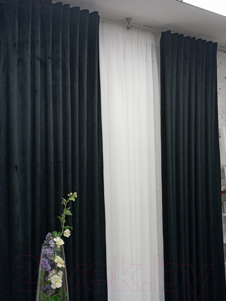 Изображение товара Комплект штор Модный текстиль 112MTBARHAT40 (260x250, 2шт, черный)