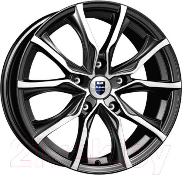 Изображение товара Литой диск K&K Твист 17x7.5" 5x105мм DIA 56.6мм ET 38мм Алмаз черный