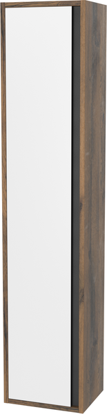 Изображение товара Шкаф-пенал для ванной ЗОВ Парма 150 / PP150LA0MWMC1B (аттик/белый матовый)