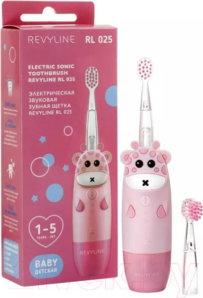 Изображение товара Детская звуковая зубная щетка Revyline RL025 / 6111 (розовый)