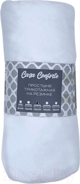 Изображение товара Простыня Casa Conforte 160x200x20 / 6183065 (белый)
