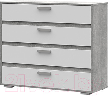 Изображение товара Комод Стендмебель Денвер КМ 01 (белый/ателье светлое)