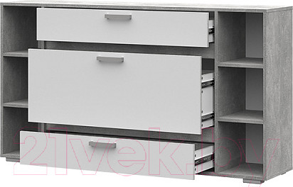 Изображение товара Комод Стендмебель Денвер КМ 02 (белый/ателье светлое)