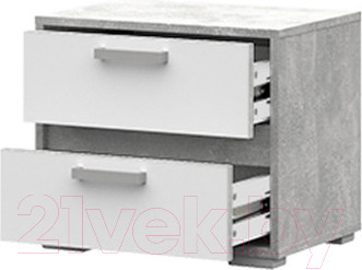 Изображение товара Прикроватная тумба Стендмебель Денвер ТБ 01 (белый/ателье светлое)