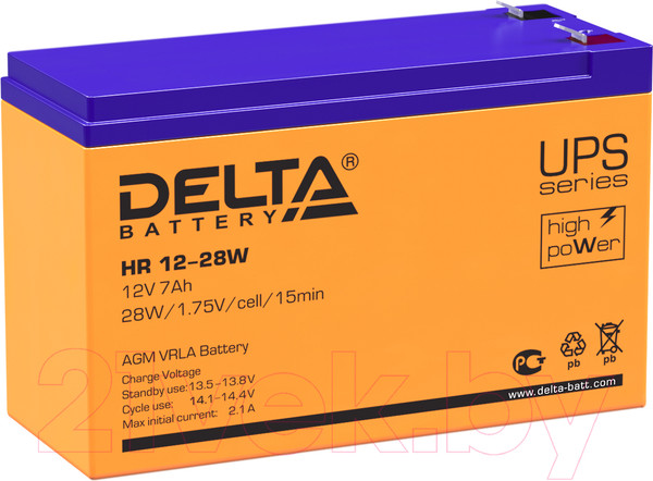Изображение товара Аккумуляторная батарея DELTA HR 12-28 W