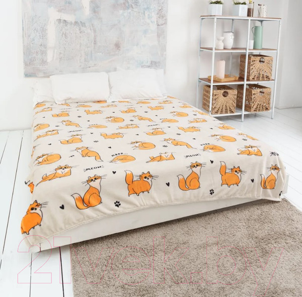 Изображение товара Плед Casa Conforte Festival Red Cat 150x200 / 6154697 (кремовый)