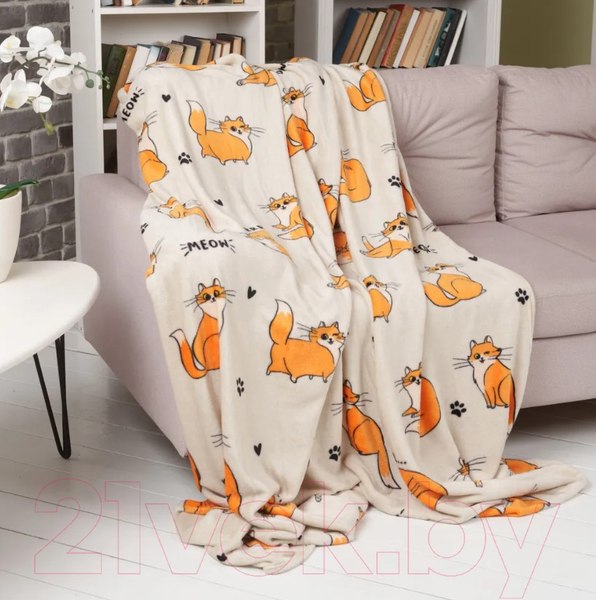 Изображение товара Плед Casa Conforte Festival Red Cat 150x200 / 6154697 (кремовый)