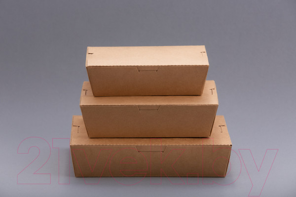 Изображение товара Набор коробок упаковочных для еды Paperko ланч1200 (50шт)