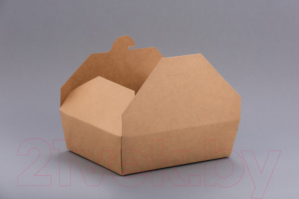 Изображение товара Набор коробок упаковочных для еды Paperko Четырехклапанный ланч1330 (50шт)