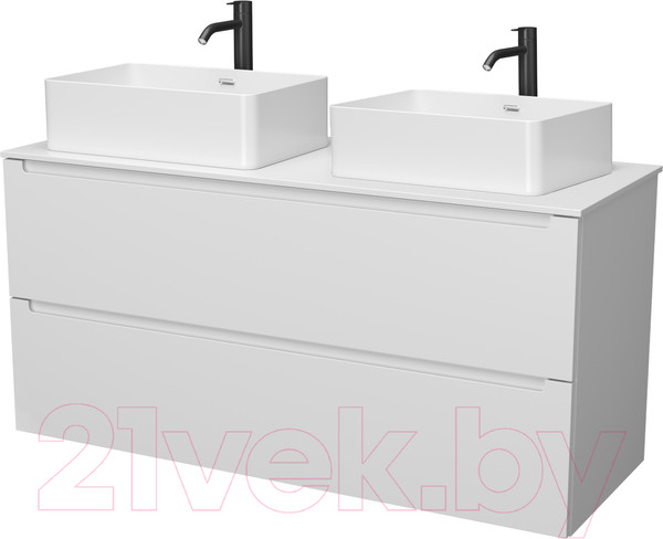 Изображение товара Тумба под умывальник ЗОВ Дион 120 / D120LWP0M9003MKV5-KP13W (белый матовый)