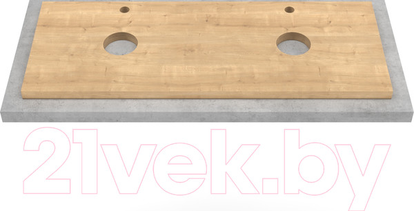 Изображение товара Тумба под умывальник ЗОВ Дион 120 / D120LWP0M9003MKV5-HPL38T (туя/белый матовый)