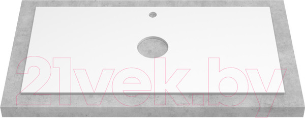 Изображение товара Тумба под умывальник ЗОВ Дион 100 / D100LHO0M9003GKV5-KP13W (белый глянец/дуб)