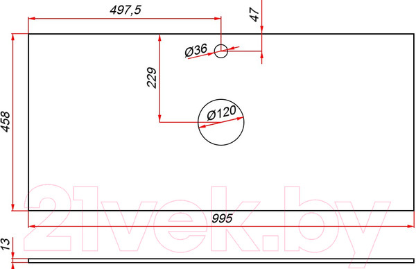 Изображение товара Тумба под умывальник ЗОВ Дион 100 / D100LHO0M9003GKV5-KP13W (белый глянец/дуб)